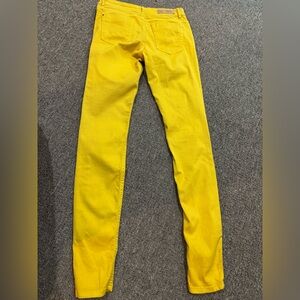 Zara Trafaluc Denim Makers Jeans Size 4 Super Skinny mustard Yellow Strech